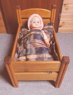 Ledikantje voor pop, poezenbed, prachtig hardhout, Ophalen of Verzenden, Zo goed als nieuw, Meubelstuk of Keukentje