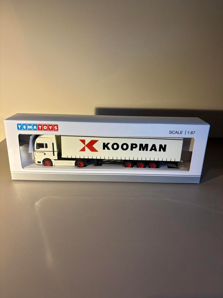 MAN TGX trailer Tematoys schaal 1:87, Ophalen of Verzenden, Zo goed als nieuw, Bus of Vrachtwagen, Overige merken