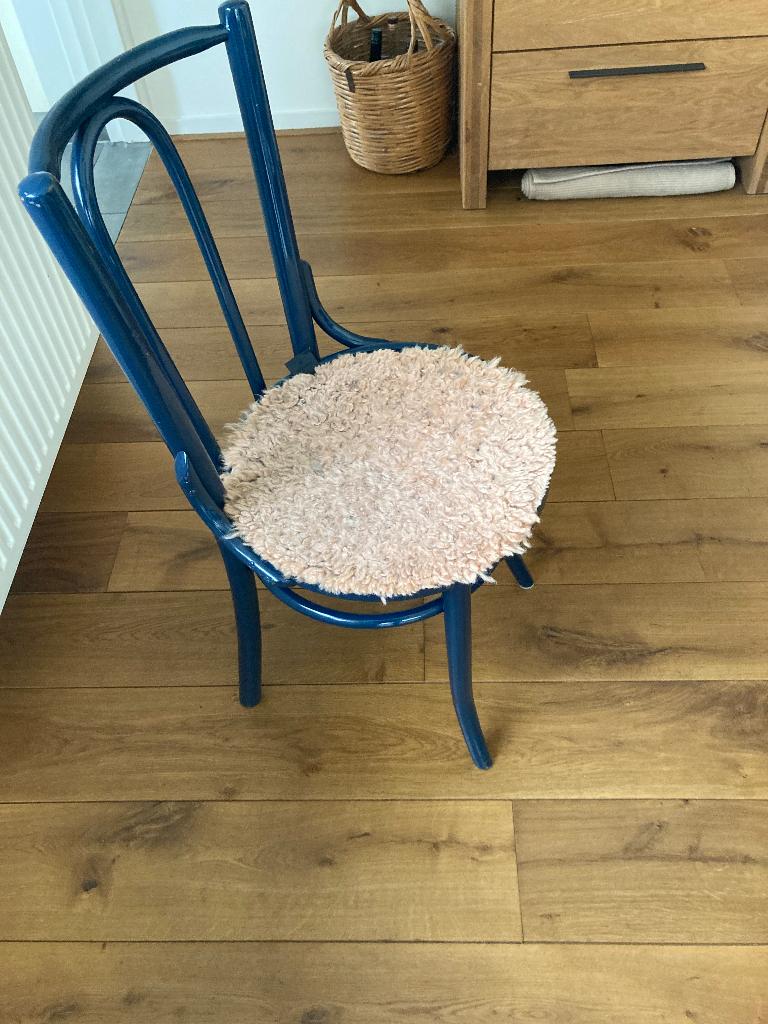Te koop 2 stoelen, Ophalen, Gebruikt, Twee, Blauw