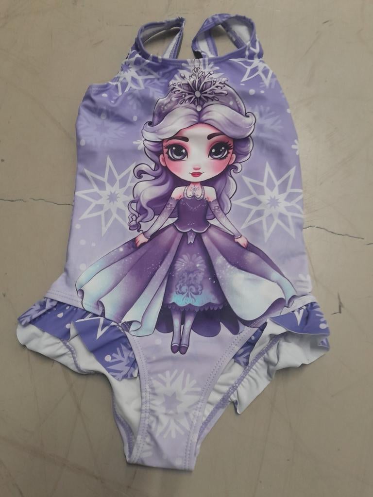 Paars badpak met Elsa-print, Ophalen of Verzenden