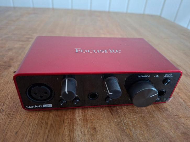 Focusrite Scarlett Solo 3rd Gen USB audio interface, Computers en Software, Geluidskaarten, Zo goed als nieuw, Extern, Ophalen of Verzenden