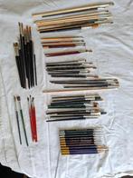 60   Penselen in houten kistje., Verzenden, Zo goed als nieuw, Penseel of Kwast