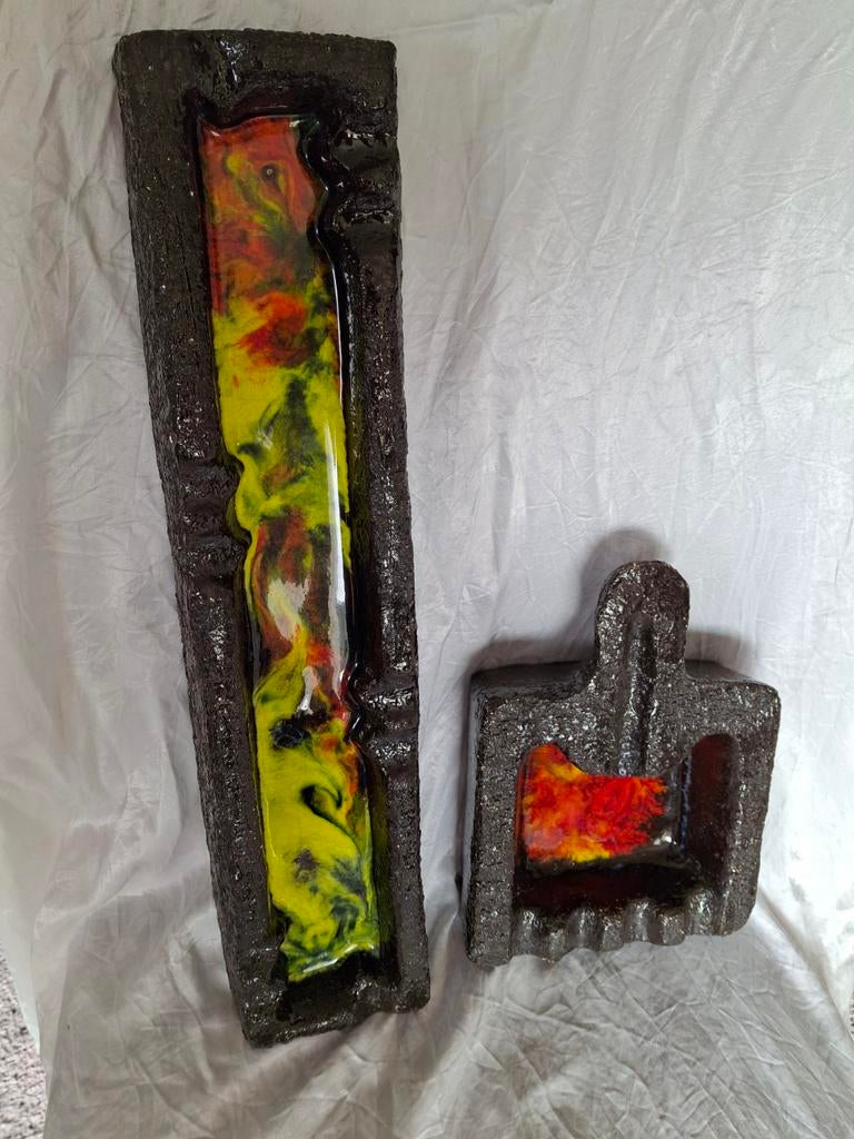 2 zware stenen asbakken., Ophalen of Verzenden, Asbak