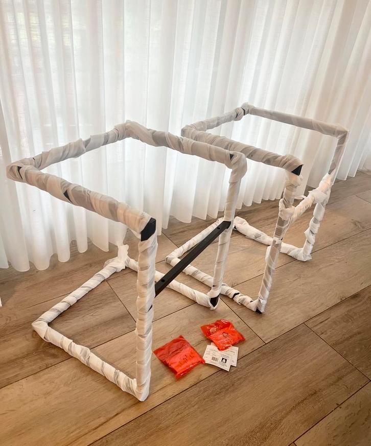 2x onderstel voor eetkamerstoel Lizzy van Leenbakker, Nieuw!, Huis en Inrichting, Stoelen, Nieuw, Twee, Metaal, Grijs, Ophalen