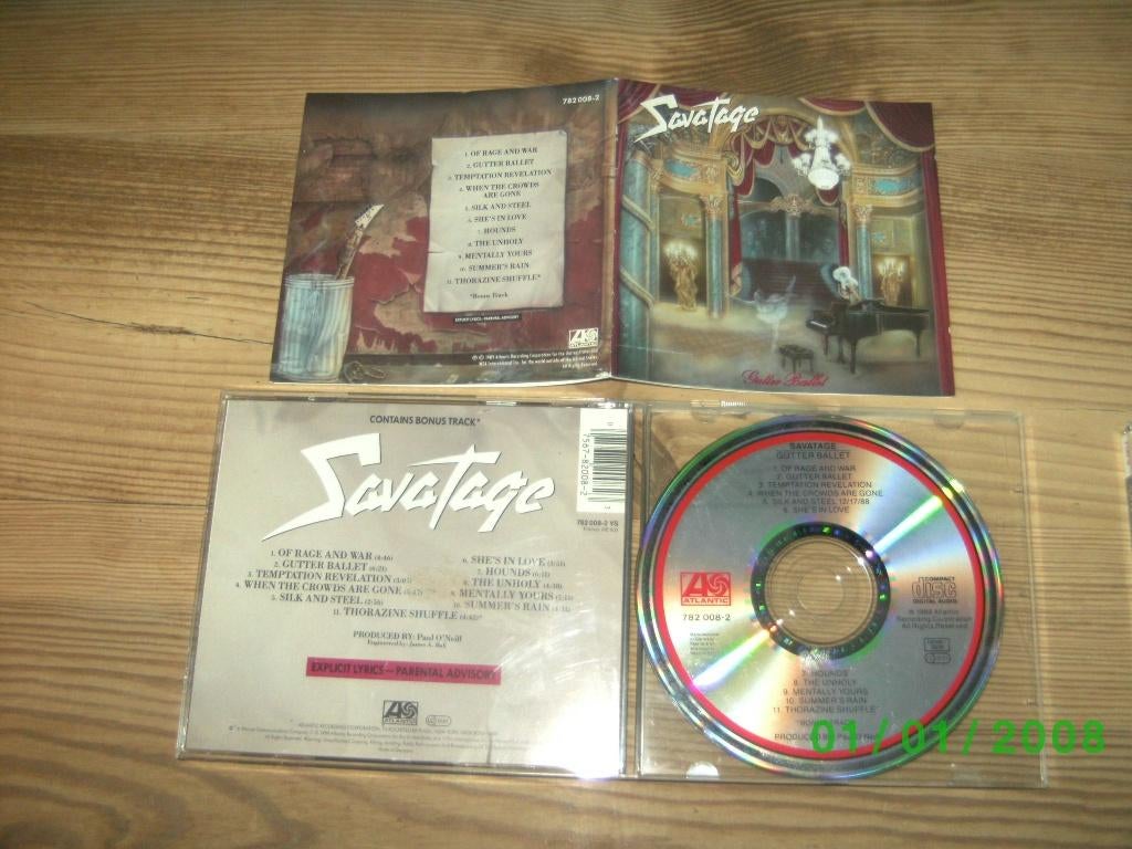 Savatage – Gutter Ballet Atlantic 1989, Ophalen of Verzenden, Gebruikt