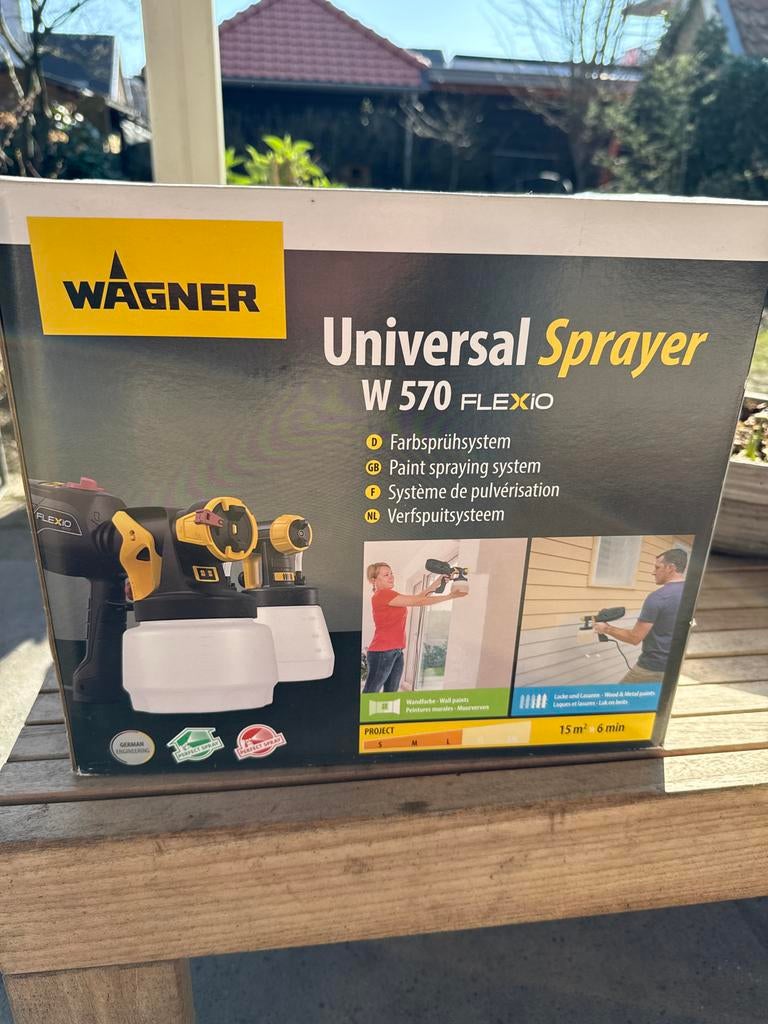 Wagner Universal Sprayer W 570 FLEXiO Verfspuitsysteem, Doe-het-zelf en Verbouw, Schildersmaterialen, Ophalen, Nieuw, Verfspuit of Verfpomp