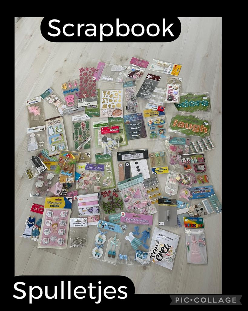 Grote partij scrapbook spulletjes en versieringen, Hobby en Vrije tijd, Scrapbooking, Ophalen of Verzenden, Nieuw, Versiering of Embellishment