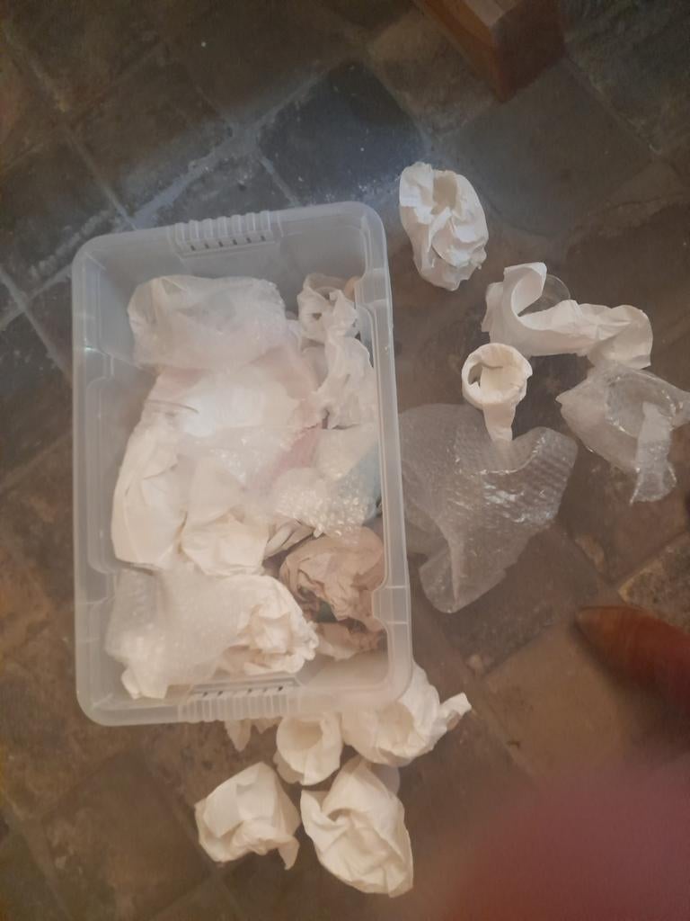 Box vol servies, Ophalen, Glas, Overige stijlen, Bord(en)