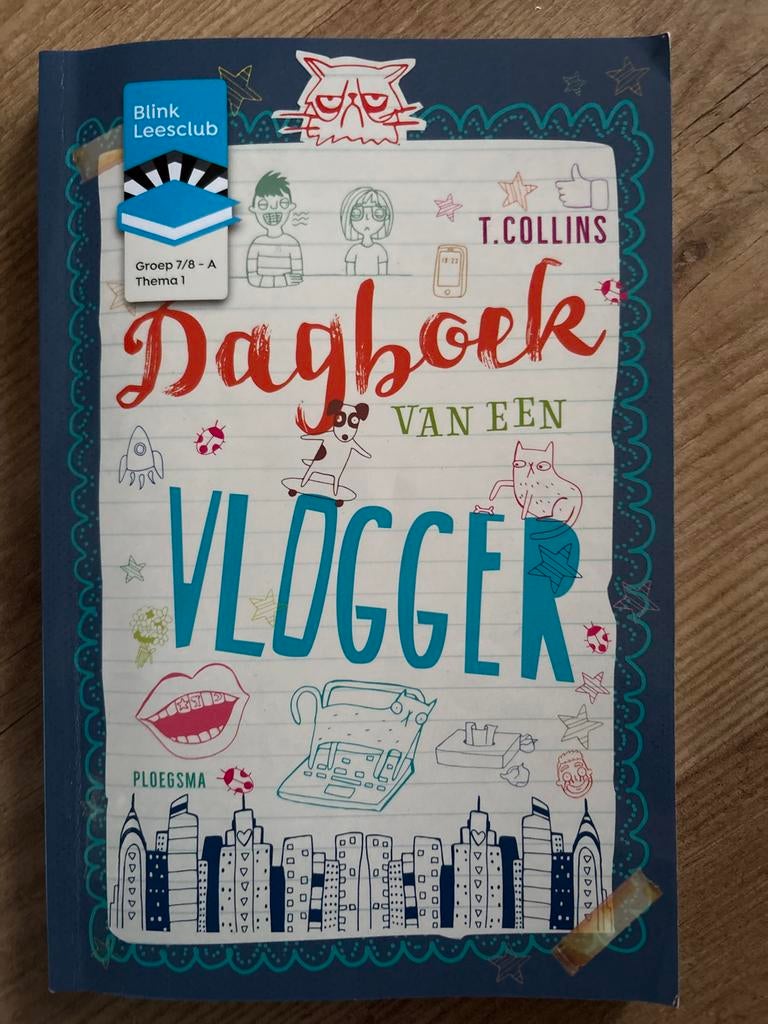 Dagboek van een Vlogger - T. Collins (Blink Leesclub), Ophalen of Verzenden, Gelezen, Fictie