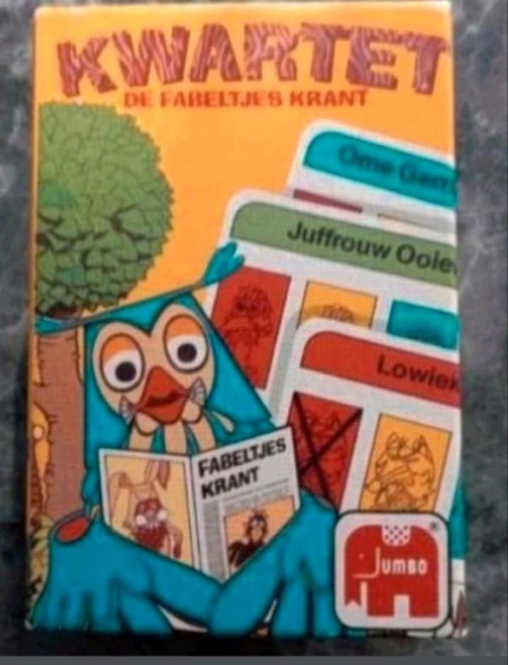 Fabeltjeskrant kwartet jumbo 1985 vintage, Ophalen, Kwartet(ten)