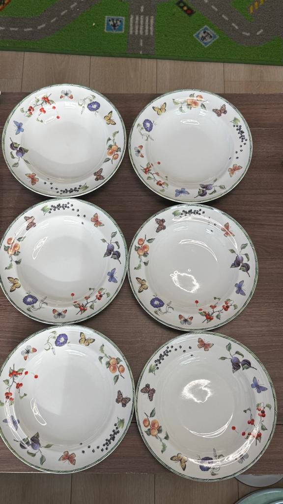 Set of 6 JBS Janneke Brinkman-Salentijn "Fruit & Flowers", Ophalen of Verzenden, Porselein, Overige stijlen