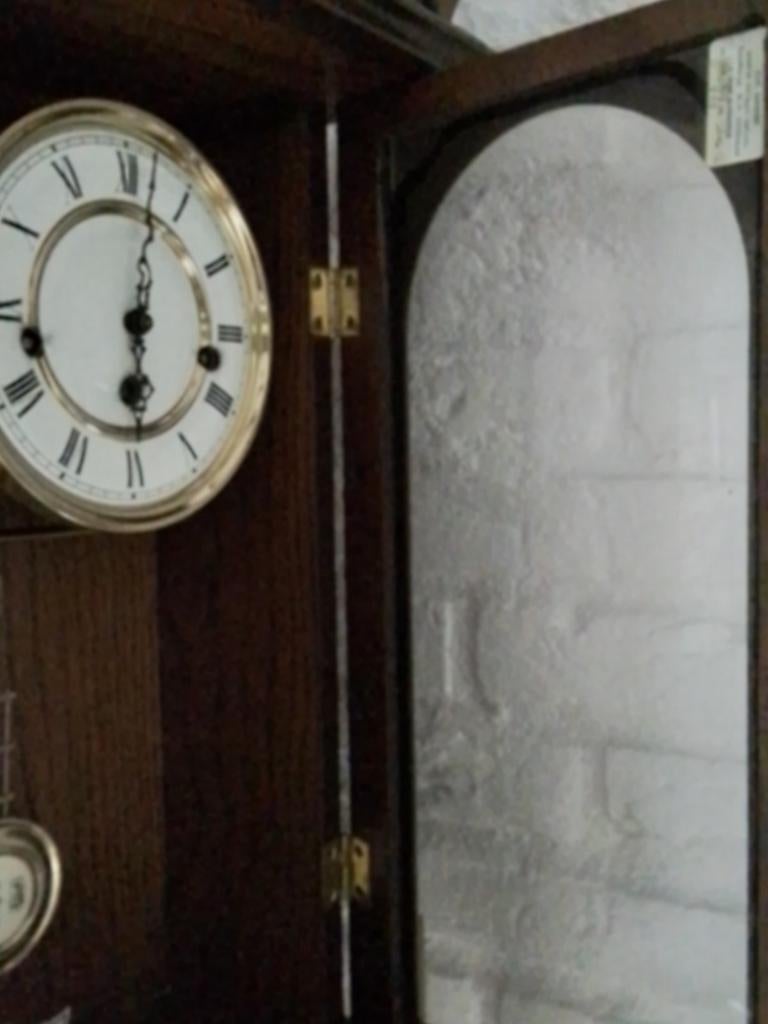 wandklok kwartierslag, 5 gongstaafjes ,melodie Westminster, Antiek en Kunst, Antiek | Klokken, Ophalen