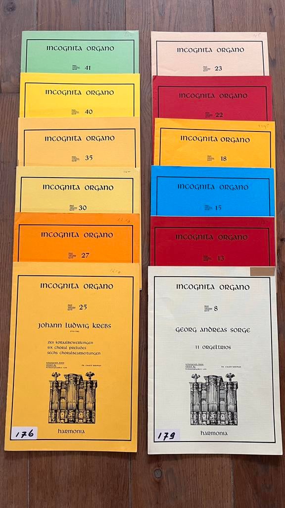 Bladmuziek orgel - Incognita Organo - diverse delen, Muziek en Instrumenten, Bladmuziek, Orgel, Overige genres, Les of Cursus