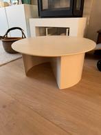 Fést Ronde salontafel Plateau beige houten blad, Ophalen, 50 tot 100 cm, 50 tot 100 cm, Zo goed als nieuw