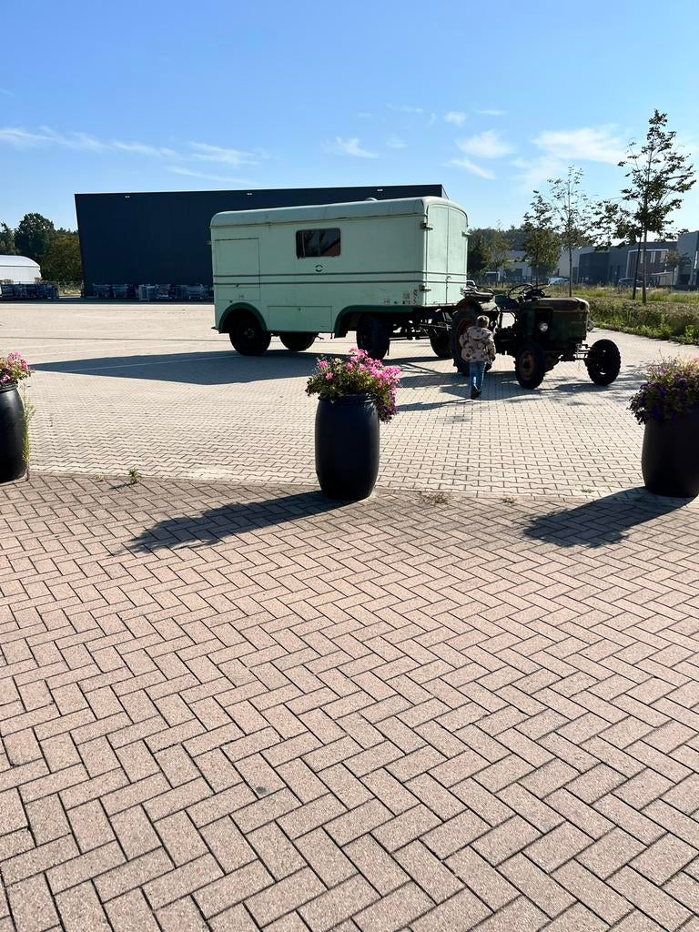 Woonwagen aanhanger aggraatwagen, Ophalen, Gebruikt