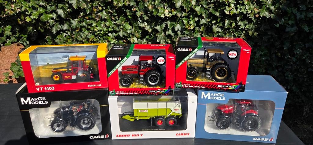 Partij landbouw Miniaturen 1/32 nieuw in doos., Ophalen of Verzenden, Nieuw, Tractor of Landbouw, Overige merken