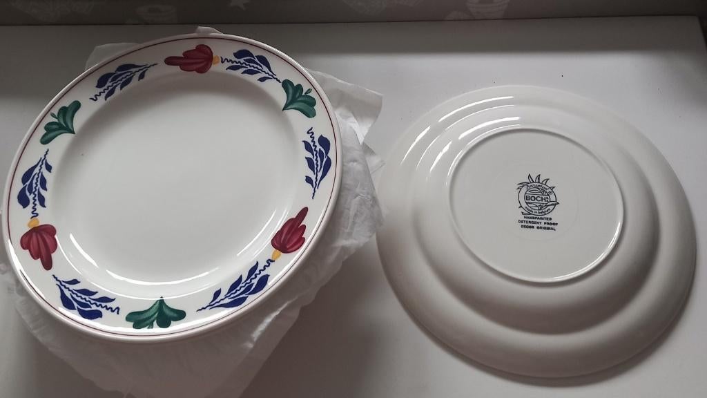 boerenbont ontbijtborden, Huis en Inrichting, Keuken | Servies, Ophalen of Verzenden, Zo goed als nieuw, Bord(en), Aardewerk