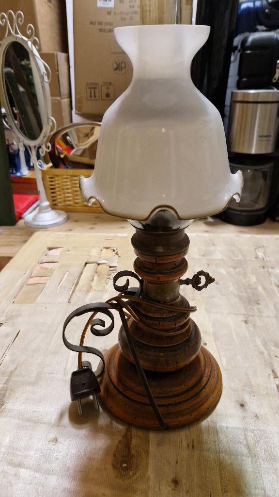 brocante schemerlamp tafellamp, Ophalen of Verzenden