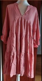 Nieuwe Roze linnen jurk M/L Copperose meid in the city, Maat 38/40 (M), Ophalen of Verzenden, Roze, Boven de knie