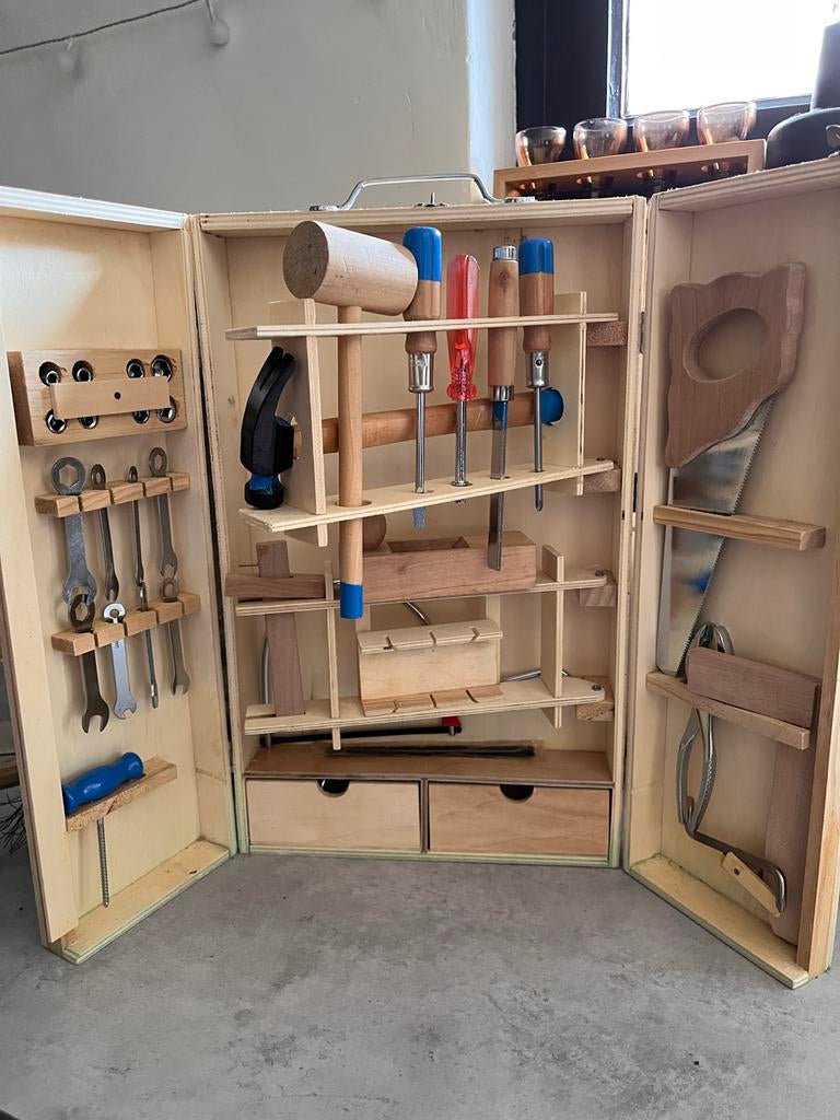 Houten Gereedschapskist voor Kinderen, Ophalen, Gebruikt