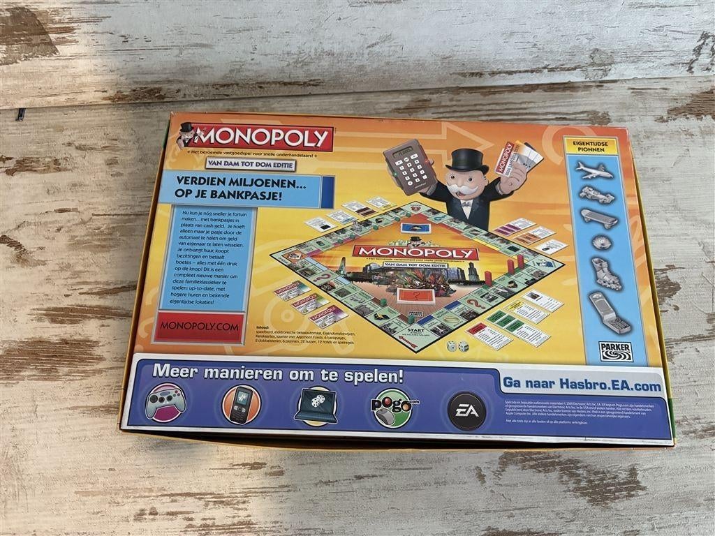Monopoly van dam tot dom editie - s2086, Hobby en Vrije tijd, Gezelschapsspellen | Bordspellen, Verzenden, Zo goed als nieuw