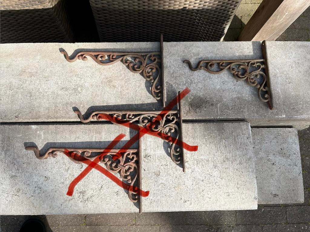 Gietijzeren plantenhanger brocante, Ophalen of Verzenden, Gebruikt