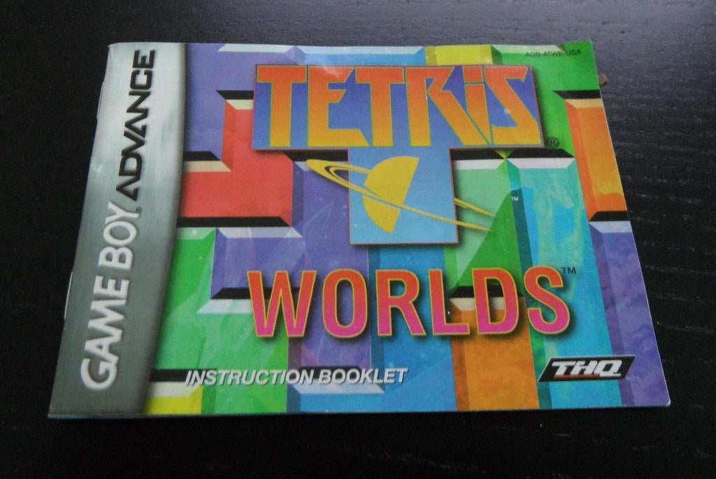 Instructieboekje Gameboy Advance - TETRIS WORLDS, Puzzel en Educatief, 1 speler, Ophalen of Verzenden, Zo goed als nieuw