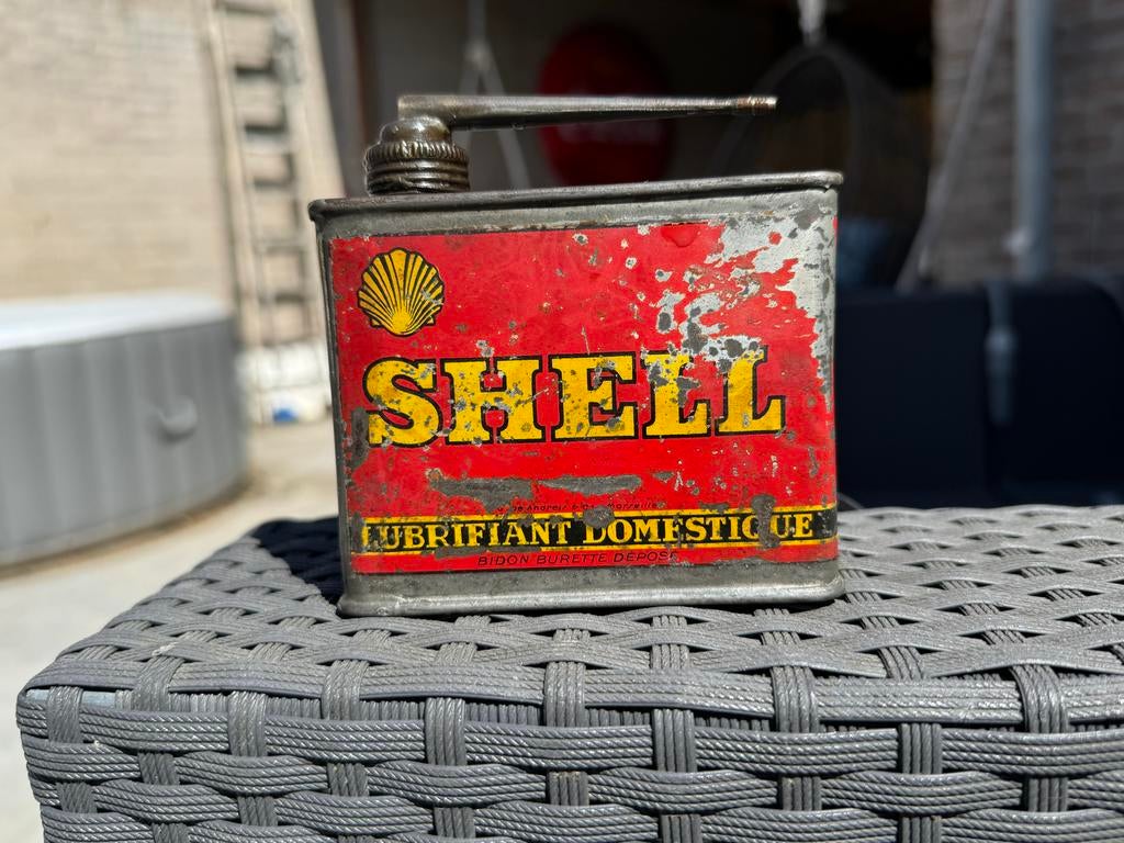 Zeldzaam SHELL olie blikje, Verzamelen, Gebruikt, ., ., .