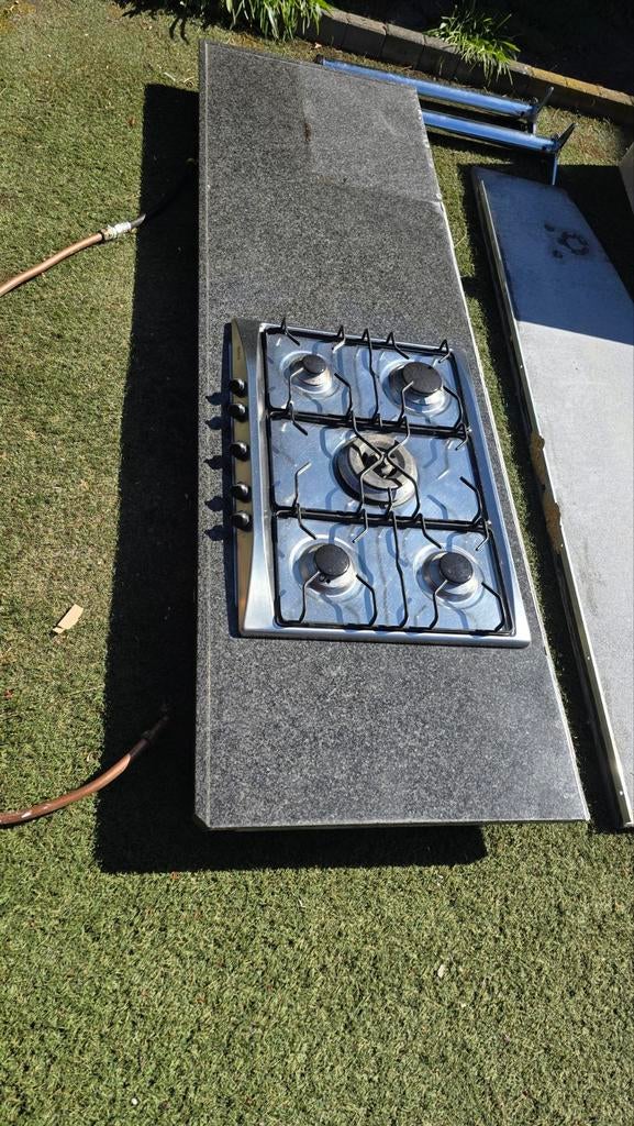 Gasfornuis ter overname wegens verbouwing, Witgoed en Apparatuur, Fornuizen, Gebruikt, 60 cm of meer, Inbouw, Gas