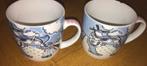 2 koppen mokken bekers theemokken theebekers delfsblauw, Huis en Inrichting, Keuken | Servies, Ophalen of Verzenden, Zo goed als nieuw