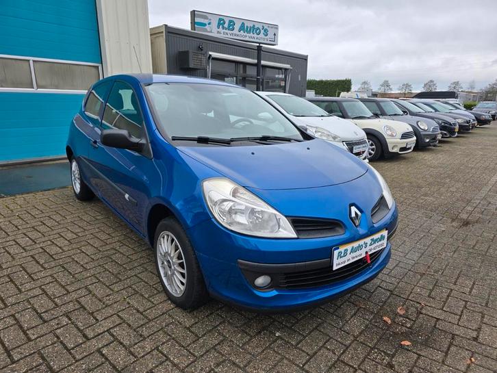 Renault Clio 1.2 16V 75 pk 3D 2008 Blauw Km 95728 rijdt goed, Auto's, Renault, Bedrijf, Clio, ABS, Airconditioning, Boordcomputer