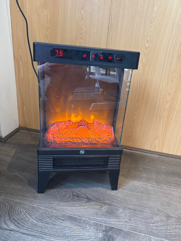 Elektrische kachel: sfeerhaard en warmte in één, Ophalen, Gebruikt, Vrijstaande haard, Elektrische haard