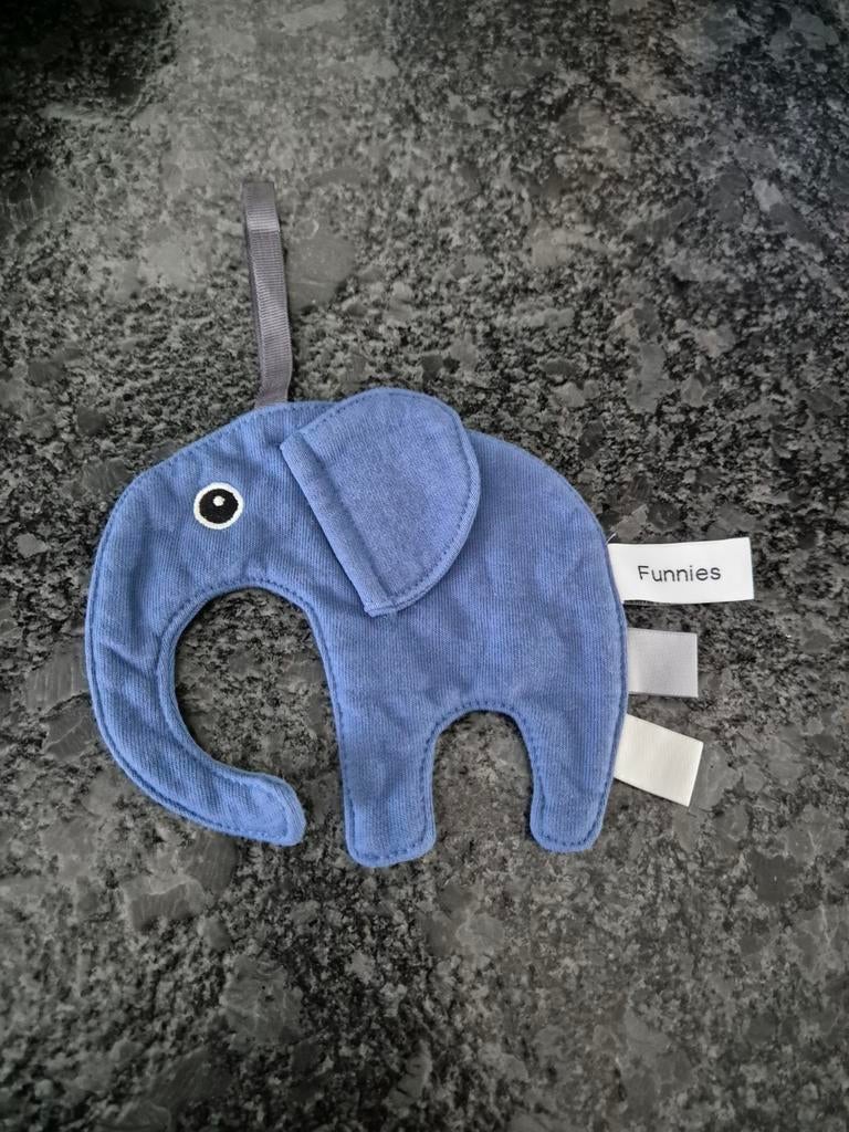 Funnies - Speendoekje Olifant Ollie Silk Blue, Kinderen en Baby's, Speelgoed | Knuffels en Pluche, Ophalen of Verzenden, Olifant