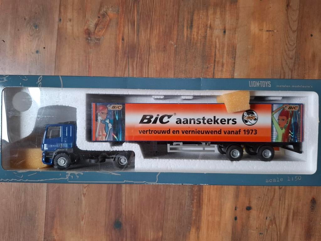 Lion Toys BIC Aanstekers Vrachtwagen Model 1:50, Hobby en Vrije tijd, Ophalen of Verzenden