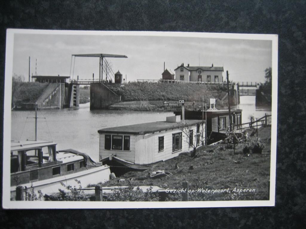 ASPEREN  Gezicht op waterpoort, Verzamelen, Ansichtkaarten | Nederland, Ophalen of Verzenden, 1940 tot 1960, Noord-Brabant