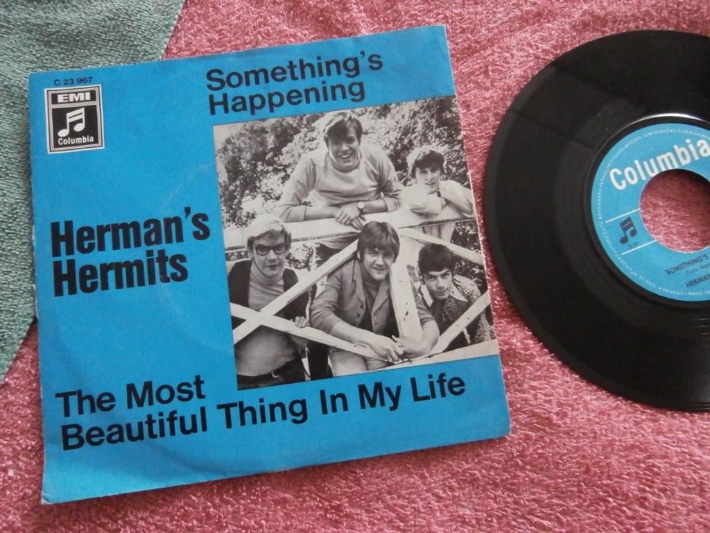 Herman's Hermits - Something's Happening., Cd's en Dvd's, Vinyl Singles, 7 inch, Single, Ophalen of Verzenden, Zo goed als nieuw