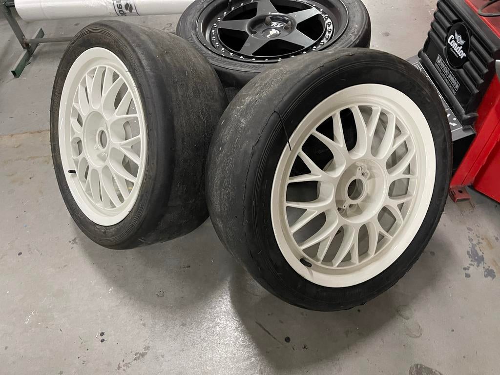 Set witte 17 inch velgen 4X114.3 voor trackdays of dagelijks, Ophalen of Verzenden, Gebruikt, 17 inch, Velg(en)