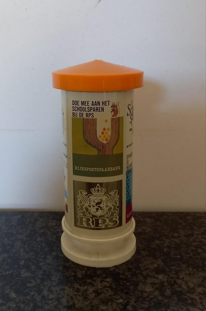 Vintage Jeugdspaarpot Rijkspostspaarbank (RPS) uit 1958, Verzamelen, Ophalen of Verzenden, Gebruikt, Overige thema's