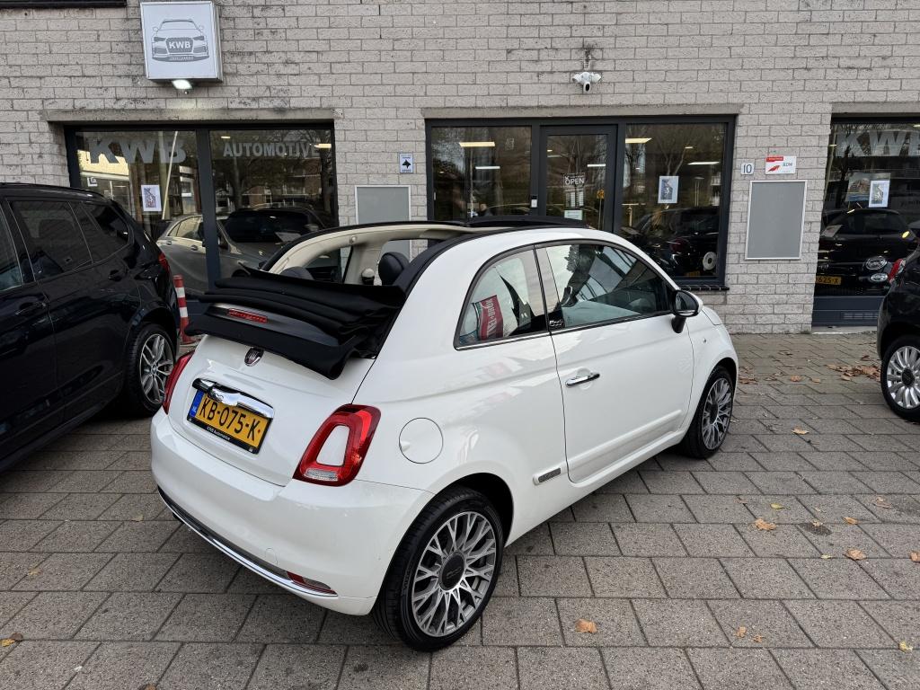 Fiat 500C 0.9 TwinAir Lounge Cabrio Navi Nieuw model, Auto's, 945 kg, Gebruikt, Wit, Origineel Nederlands