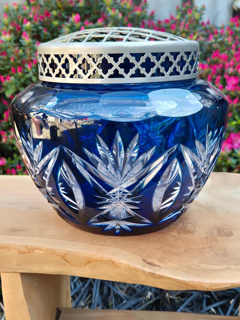 Val Saint Lambert kristallen vaas Pique-Fleur Bloemenprikker, Ophalen of Verzenden