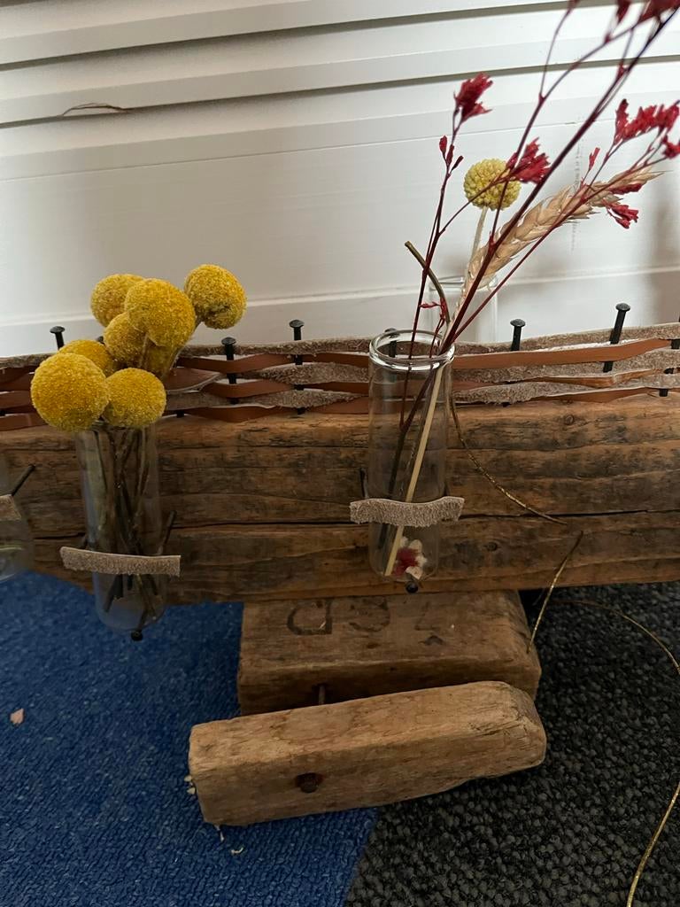 Drijfhout met vaasjes, Ophalen, Overige materialen, Gebruikt, Overige kleuren