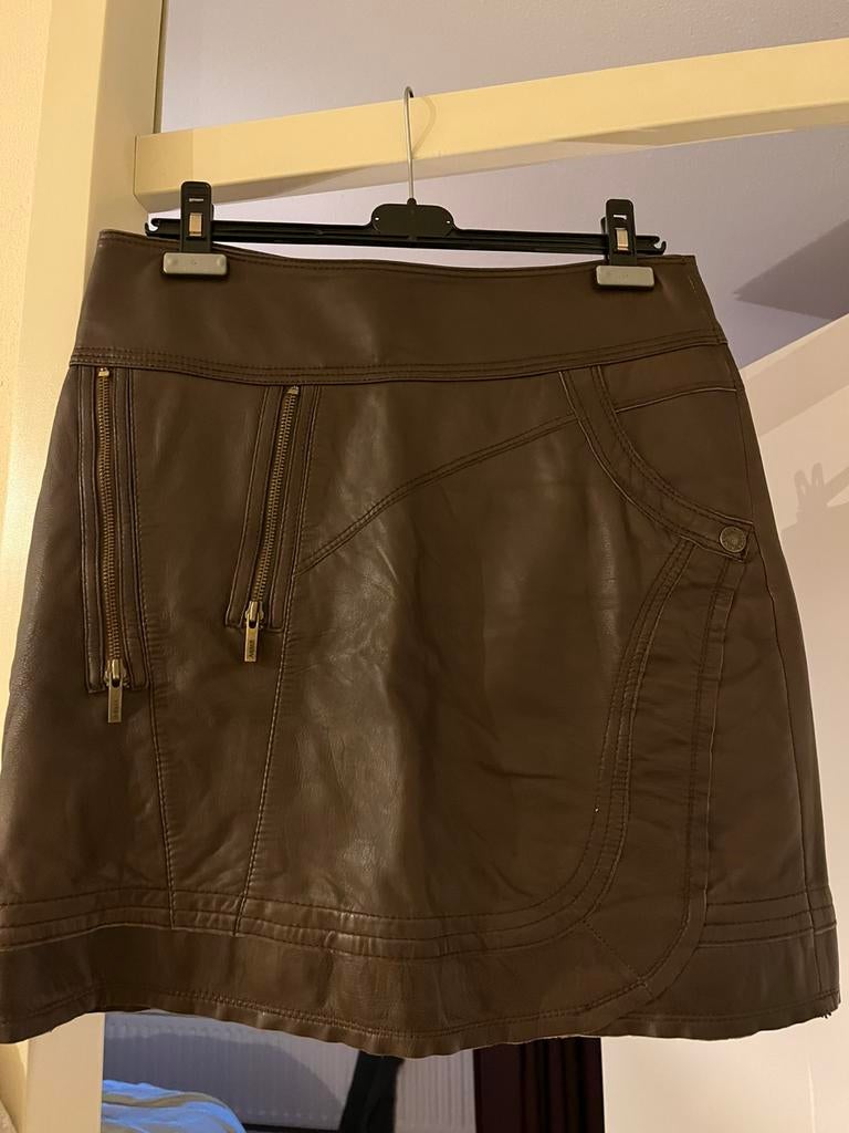 Leren dames rok, bruin, merk Arma, Kleding | Dames, Rokken, Gedragen, Maat 38/40 (M), Bruin, Boven de knie, Ophalen of Verzenden