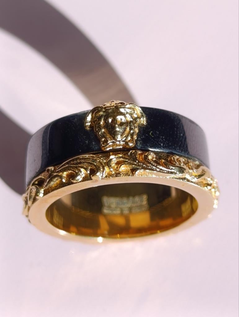 Versace Ring Medusa - Maat 19, Sieraden, Tassen en Uiterlijk, Ringen, Zo goed als nieuw, Dame of Heer, 19 tot 20, Goud, Overige materialen