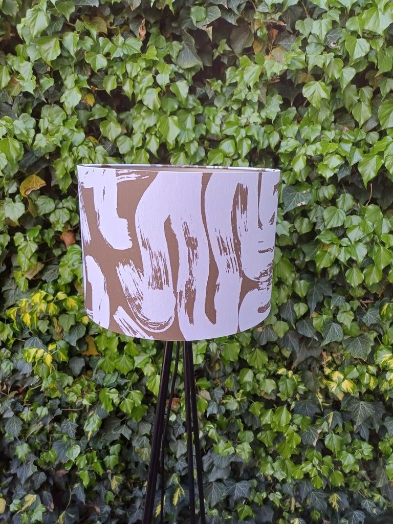 4 Nieuwe Lampenkappen - Diameter 30 cm, Hoogte 22 cm, Ophalen, Rond, Nieuw, Bruin