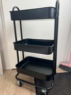 Keuken kappers gereedschaps trolley rolkastje zwart, Ophalen of Verzenden