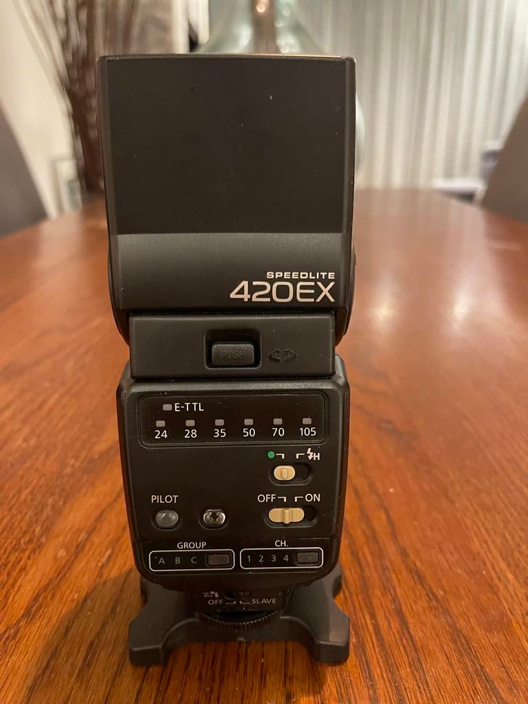 Canon Speedlite 420EX flitser - Zo goed als nieuw, Ophalen of Verzenden, Zo goed als nieuw, Canon, Kantelbaar