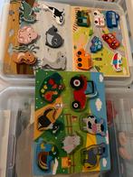 3 houten puzzels voor kinderen - zo goed als nieuw, Ophalen, 2 tot 4 jaar, Zo goed als nieuw, Van hout