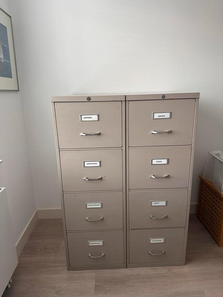 Vintage industriële Oda archiefkasten metaal, Huis en Inrichting, Kasten | Roldeurkasten en Archiefkasten, Gebruikt, 100 tot 150 cm