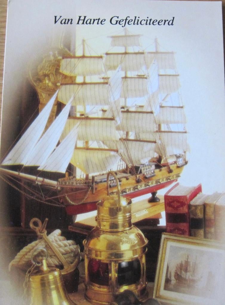 Gefeliciteerd - model schip met lamp en bel - nieuw, Verzenden, 1980 tot heden, Ongelopen, Overige thema's
