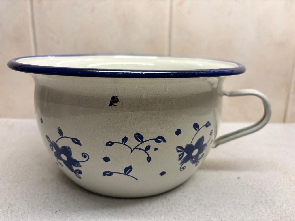 Spaanse Emaille Pispot (1), Antiek en Kunst, Curiosa en Brocante, Ophalen of Verzenden